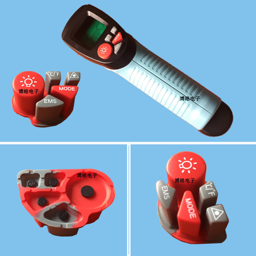 紅外線測溫儀廠家選擇博皓定制硅膠按鍵