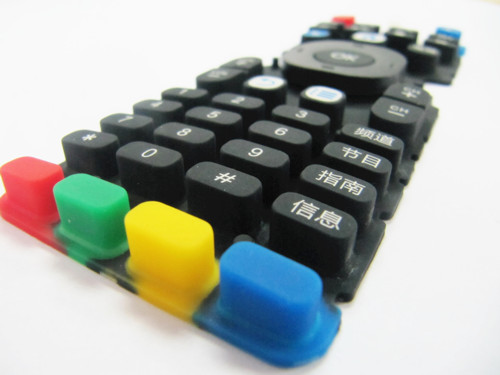絲印工藝彩色硅膠遙控器按鍵 絲印效果圖