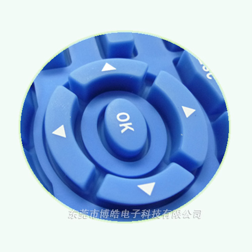 藍色款式儀器設備導電硅膠按鍵——絲印工藝