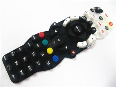 遙控器熒光按鍵 遙控器硅膠夜光按鍵 絲印工藝 彩色款式